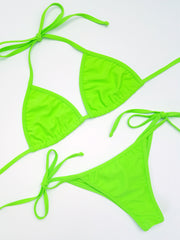 Neon Green Micro Scrunch Bikini