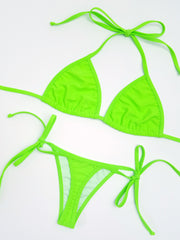 Neon Green Thong Bikini