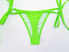 Neon Green Thong Bikini