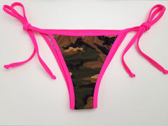 Camouflage with Pink Cheeky Bikini