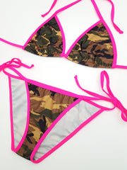 Camouflage with Pink Full Bikini